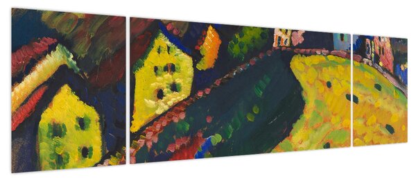 Obraz - Vasily Kandinsky, Houses at Murnau, reprodukcje (170x50 cm)