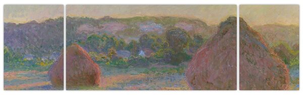 Obraz - Claude Monet, Stacks of Wheat (End of Summer) , reprodukcje (170x50 cm)