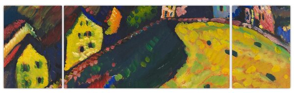 Obraz - Vasily Kandinsky, Houses at Murnau, reprodukcje (170x50 cm)