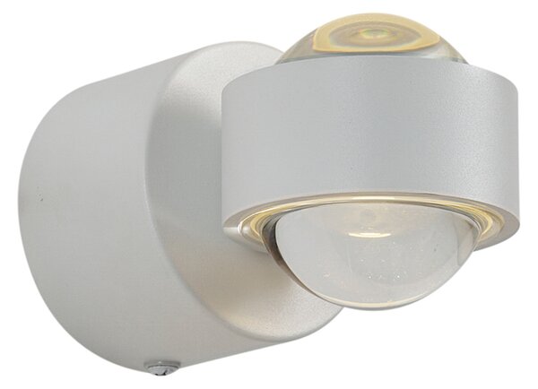 Designerski kinkiet biały z LED IP44 - Lens