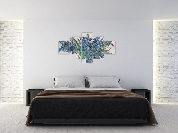 Obraz - Vincent van Gogh, Irises, reprodukcje (125x70 cm)