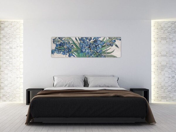 Obraz - Vincent van Gogh, Irises, reprodukcje (170x50 cm)
