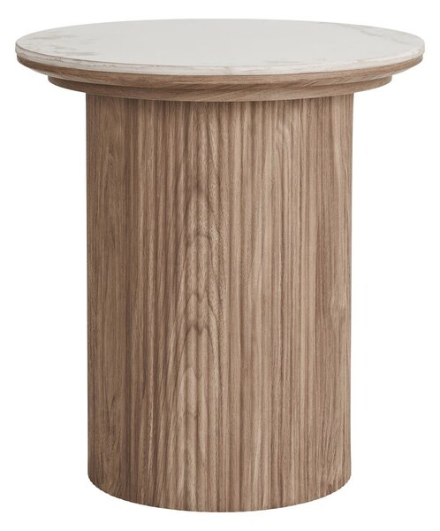 Okrągły stolik z blatem w dekorze marmuru ø 45 cm Athens – House Nordic