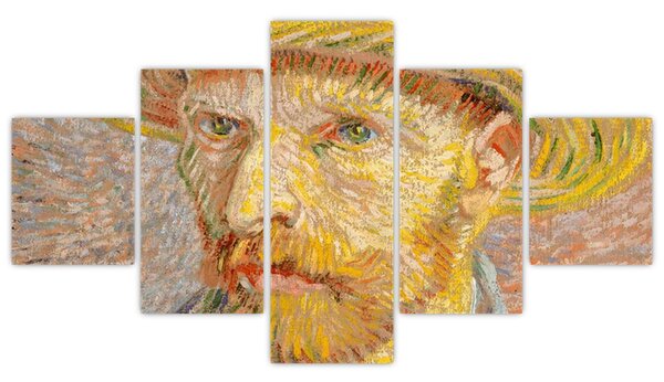 Obraz - Vincent van Gogh, Self-Portrait with a Straw Hat (The Potato Peeler), reprodukcje (125x70 cm)
