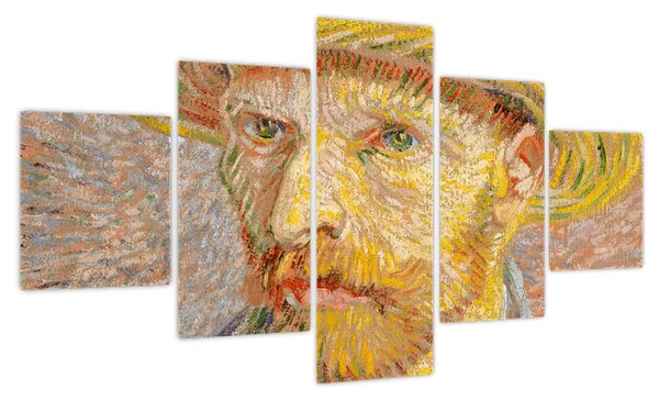 Obraz - Vincent van Gogh, Self-Portrait with a Straw Hat (The Potato Peeler), reprodukcje (125x70 cm)