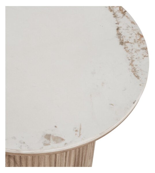 Okrągły stolik z blatem w dekorze marmuru ø 45 cm Athens – House Nordic