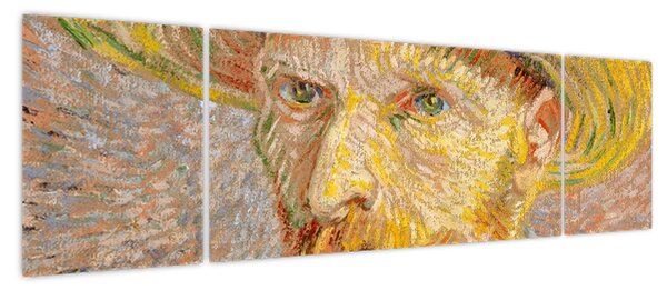 Obraz - Vincent van Gogh, Self-Portrait with a Straw Hat (The Potato Peeler), reprodukcje (170x50 cm)