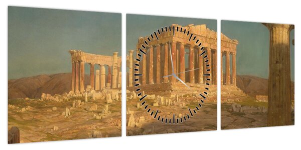 Obraz - Frederic Edwin Church, The Parthenon, reprodukcje (z zegarem) (90x30 cm)