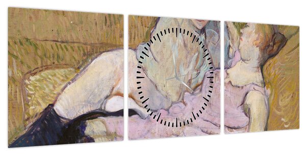 Obraz - Henri de Toulouse-Lautrec, The Sofa, reprodukcje (z zegarem) (90x30 cm)