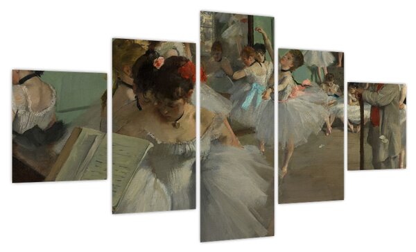 Obraz - Edgar Degas, The Dance Class, reprodukcje (125x70 cm)