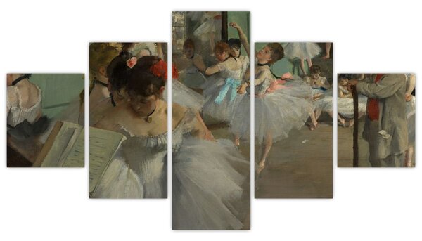Obraz - Edgar Degas, The Dance Class, reprodukcje (125x70 cm)