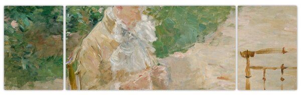 Obraz - Berthe Morisot, Young Woman Knitting, reprodukcje (170x50 cm)