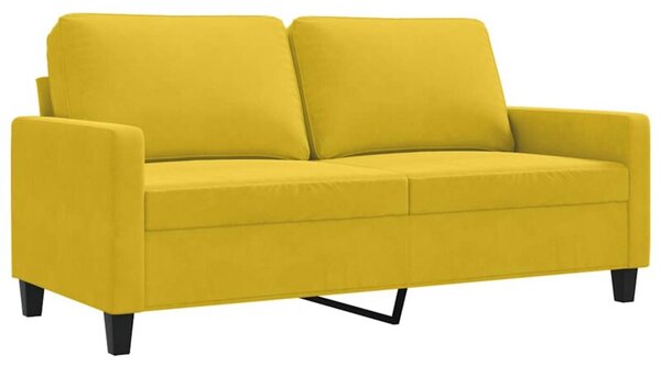 Sofa 2-osobowa, Å¼Ã³Åta, 140 cm, tapicerowana aksamitem