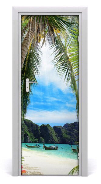 Naklejka fototapeta na drzwi Tropikalna plaża