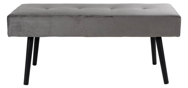 Szara aksamitna ławka Bonami Essentials Skiby