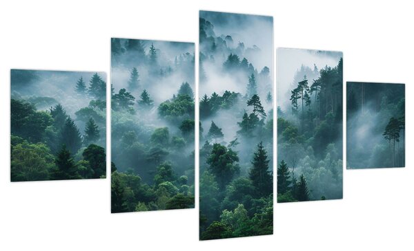 Obraz - Las we mgle (125x70 cm)