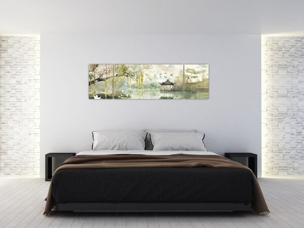 Obraz - Chińskie jezioro (170x50 cm)