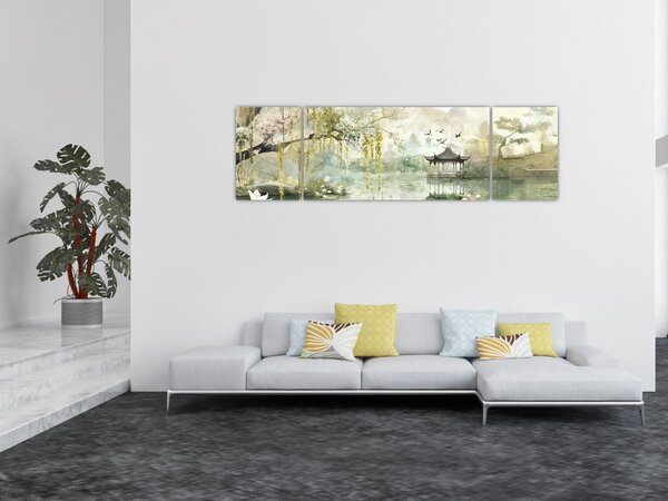 Obraz - Chińskie jezioro (170x50 cm)