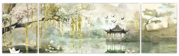 Obraz - Chińskie jezioro (170x50 cm)