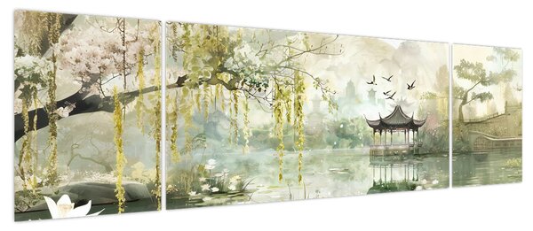 Obraz - Chińskie jezioro (170x50 cm)