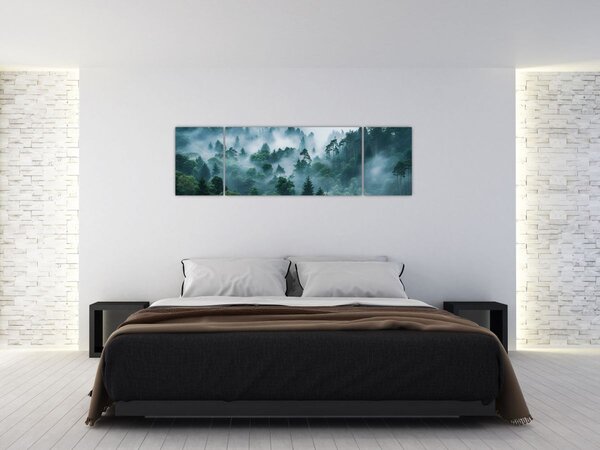 Obraz - Las we mgle (170x50 cm)