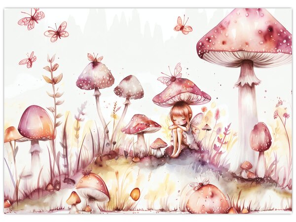 Obraz - Różowa wróżka (70x50 cm)