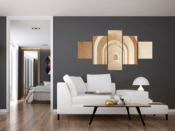 Obraz - Beżowe przejście (125x70 cm)