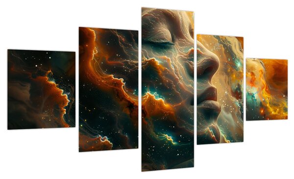 Obraz - Twarz w kosmosie (125x70 cm)