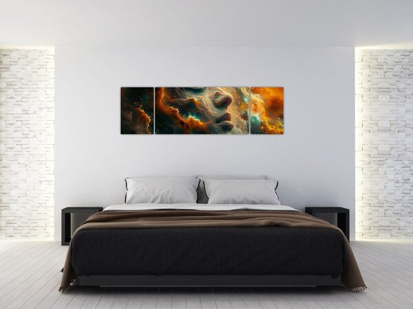 Obraz - Twarz w kosmosie (170x50 cm)