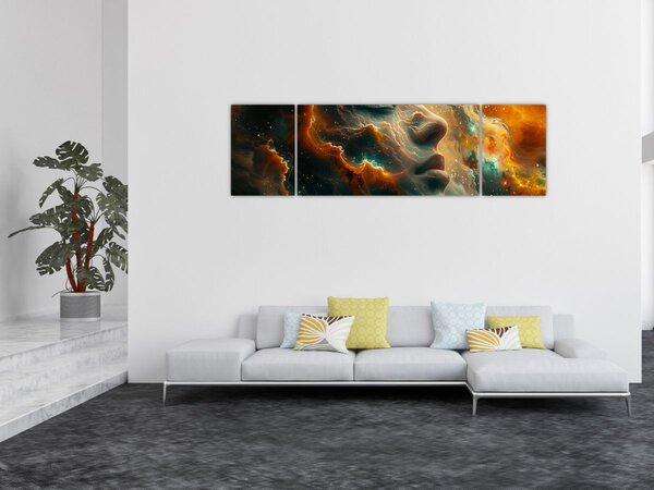 Obraz - Twarz w kosmosie (170x50 cm)