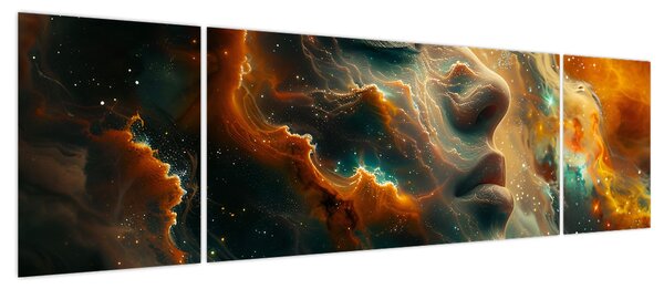 Obraz - Twarz w kosmosie (170x50 cm)