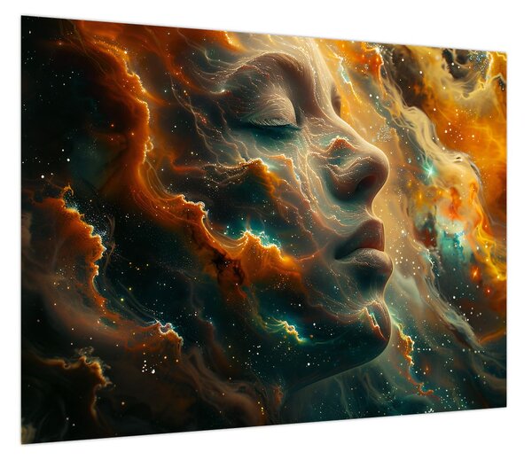 Obraz - Twarz w kosmosie (70x50 cm)