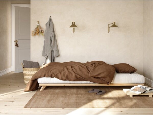 Łóżko dwuosobowe z drewna sosnowego ze stelażem 180x200 cm Senza – Karup Design
