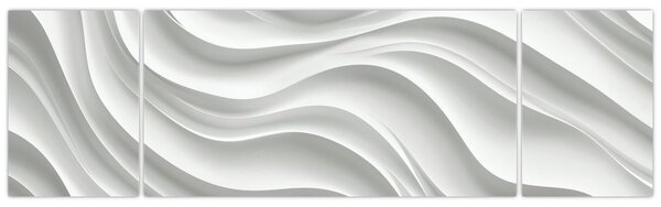 Obraz - 3D białe fale (170x50 cm)