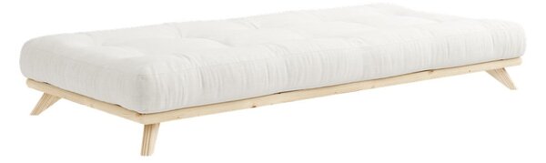 Łóżko jednoosoobowe z drewna sosnowego ze stelażem 90x200 cm Senza – Karup Design