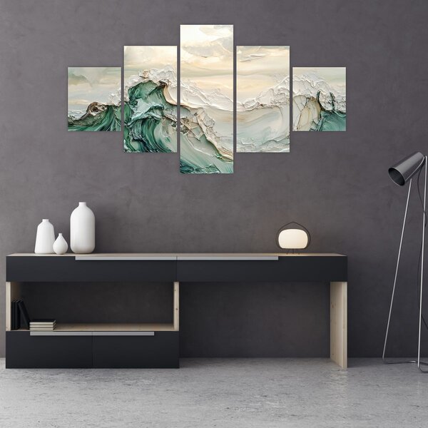 Obraz - 3D abstrakcja morza (125x70 cm)