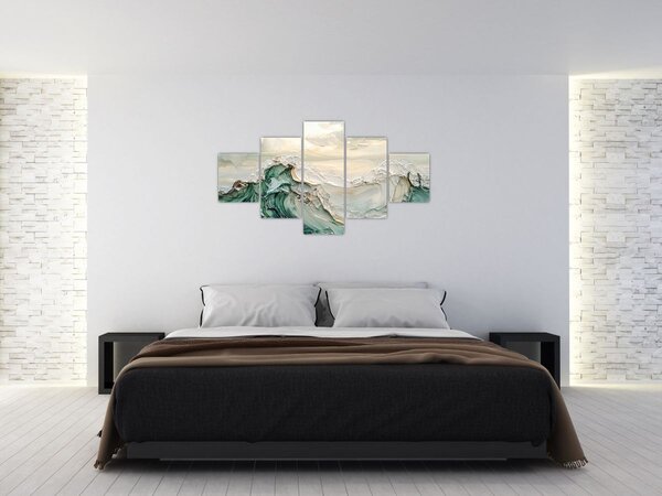 Obraz - 3D abstrakcja morza (125x70 cm)