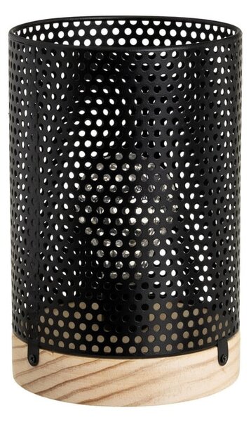Czarna lampa stołowa z metalowym kloszem (wys. 20 cm) – Casa Selección