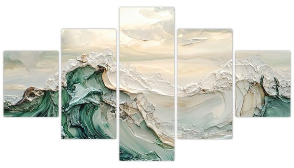 Obraz - 3D abstrakcja morza (125x70 cm)