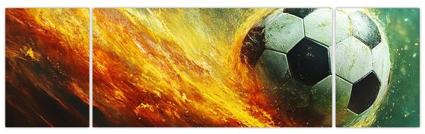 Obraz - Piłka nożna w locie (170x50 cm)