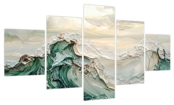Obraz - 3D abstrakcja morza (125x70 cm)