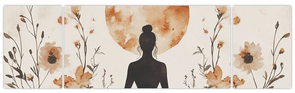 Obraz - Pomarańczowa joga (170x50 cm)