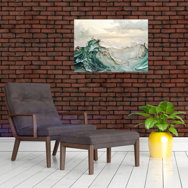 Obraz - 3D abstrakcja morza (70x50 cm)