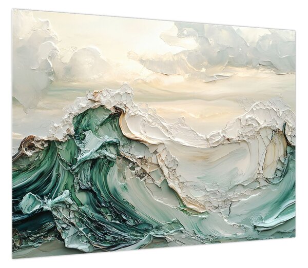 Obraz - 3D abstrakcja morza (70x50 cm)