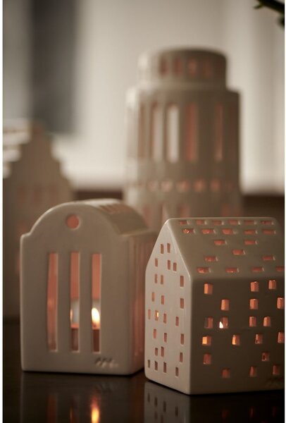 Biały ceramiczny świecznik Kähler Design Urbania Lighthouse Smithy