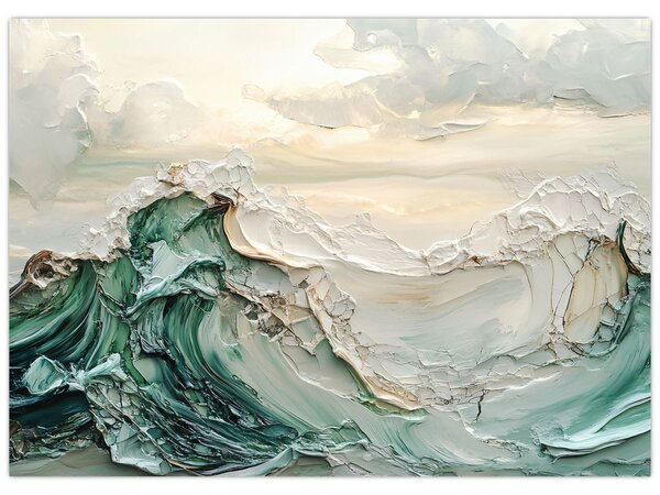 Obraz - 3D abstrakcja morza (70x50 cm)