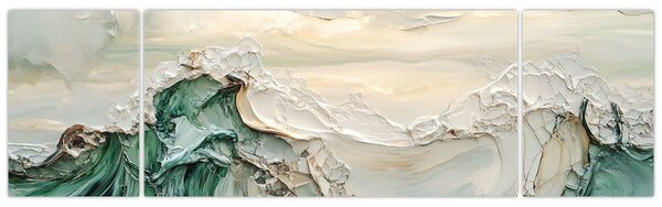 Obraz - 3D abstrakcja morza (170x50 cm)