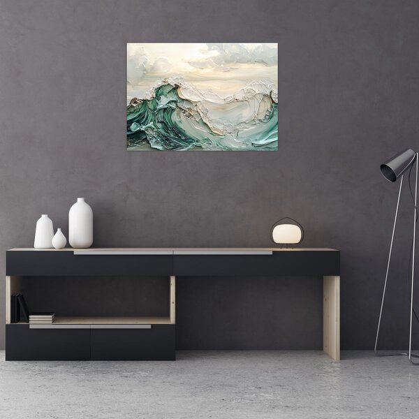 Obraz - 3D abstrakcja morza (70x50 cm)