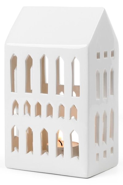 Biały ceramiczny świecznik Kähler Design Urbania Lighthouse Church