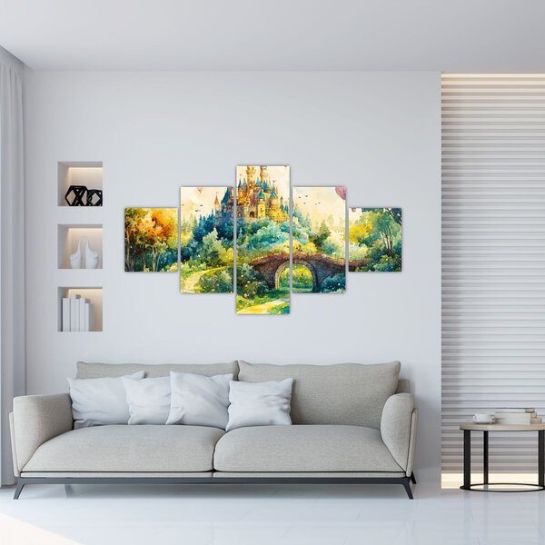 Obraz - Baśniowy zamek (125x70 cm)